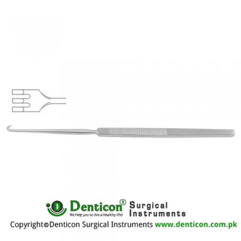 Wound Retractor 3 Blunt Prongs - Large Curve Stainless Steel, 16.5 cm - 6 1/2" Width 10 mm
